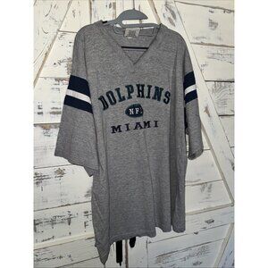 VTG 90s Miami Dolphins Men’s XL Embroidered V-Neck Short Sleeve Shirt USA Lee